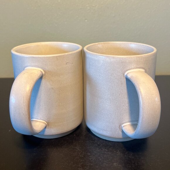 Set of 2 HEARTH & HAND with Magnolia Off-White Matte Finish Glaze Stoneware Mugs - Picture 2 of 7